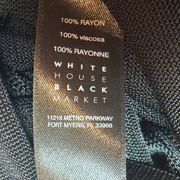 White House Black Market Black Sheer Long Duster Cardigan Size L - Picture 6 of 7